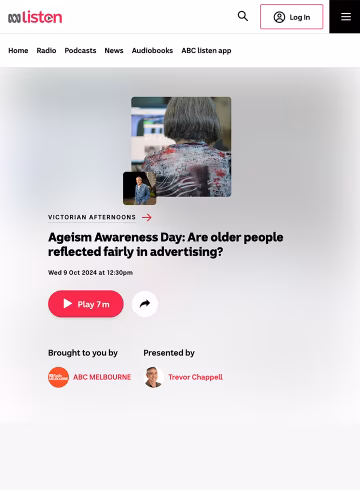 Are older people reflected fairly in advertising?