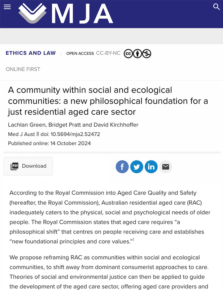 A community within social and ecological communities