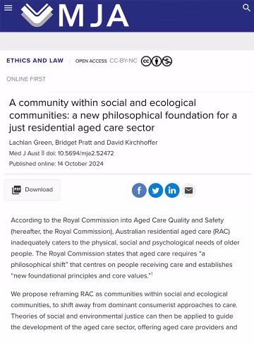 A community within social and ecological communities