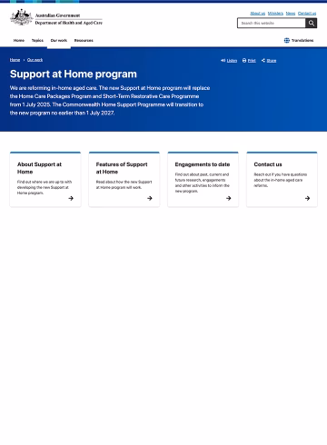 Support At Home program
