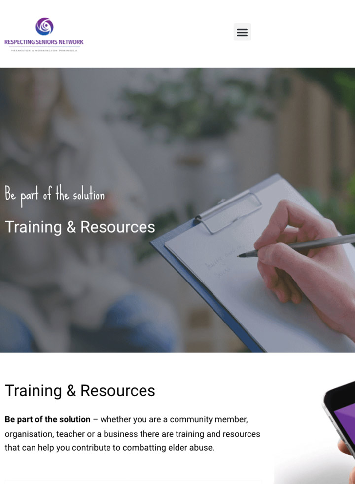 Elder abuse training resources