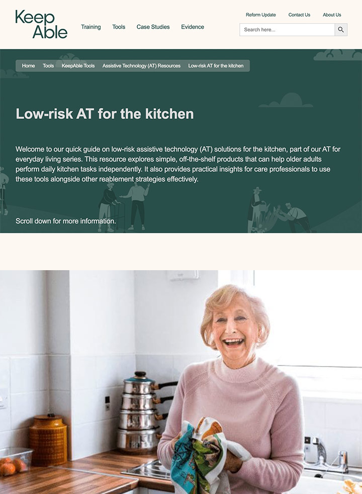 Low-risk AT for the kitchen