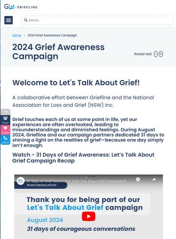 2024 Grief Awareness Campaign