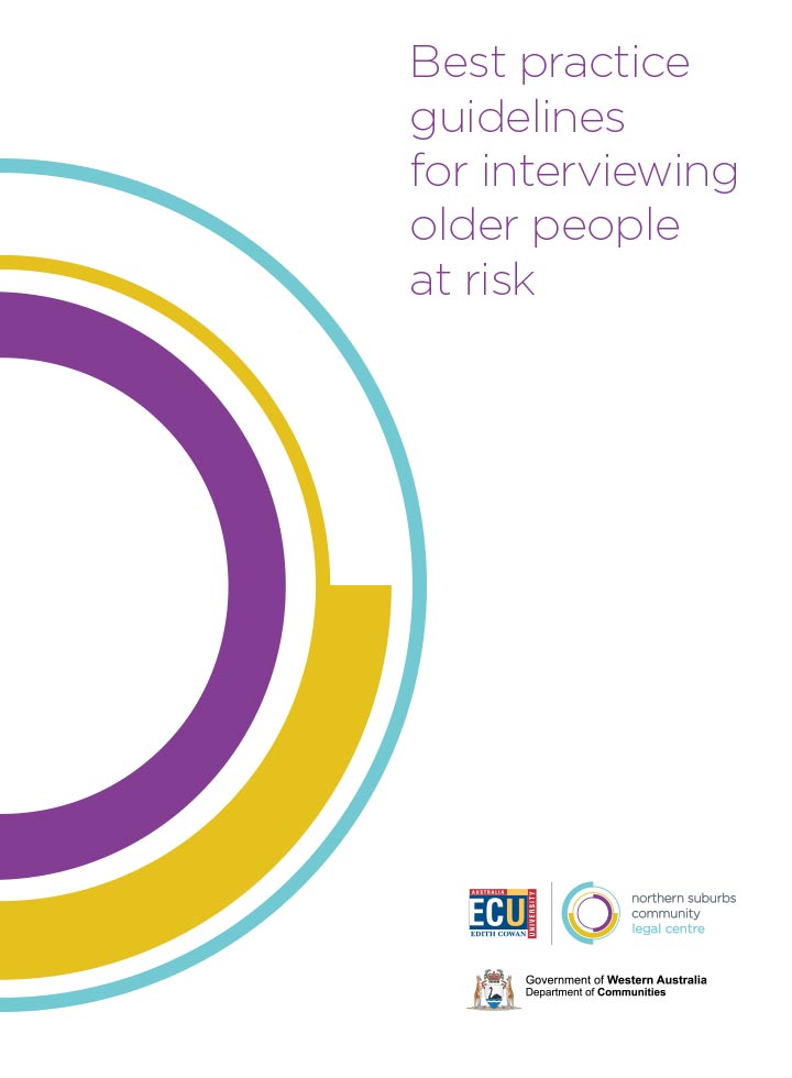 Best practice guidelines for interviewing older people at risk cover