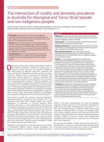 The intersection of rurality and dementia prevalence
