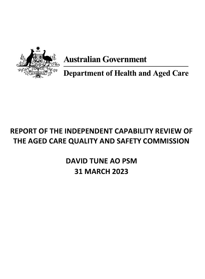 Report of the Independent Review of the Aged Care Commission