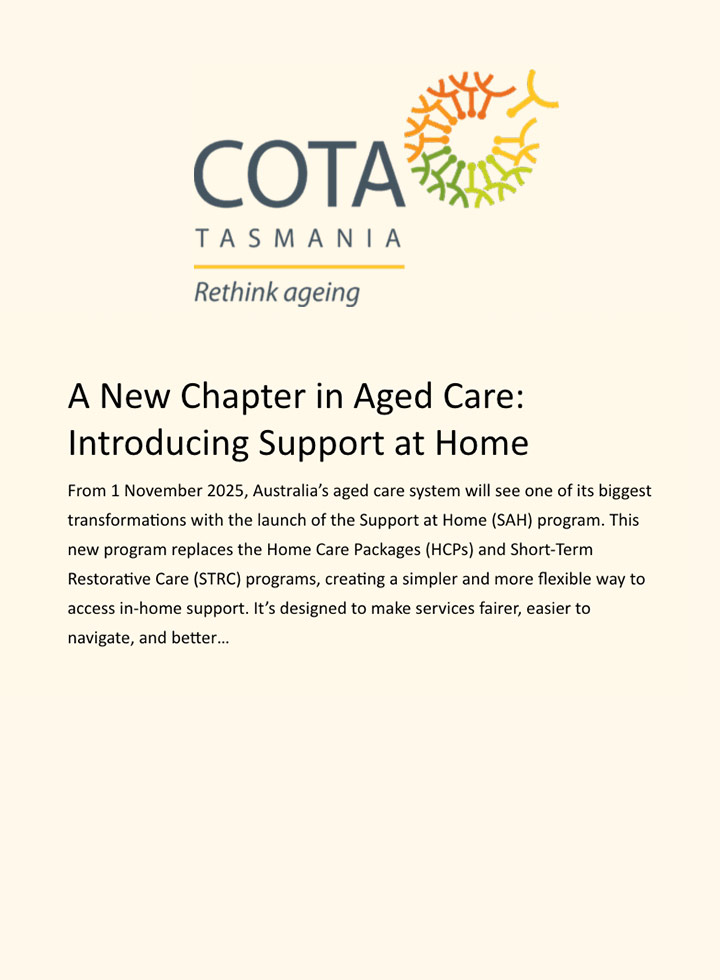 A new chapter in aged care