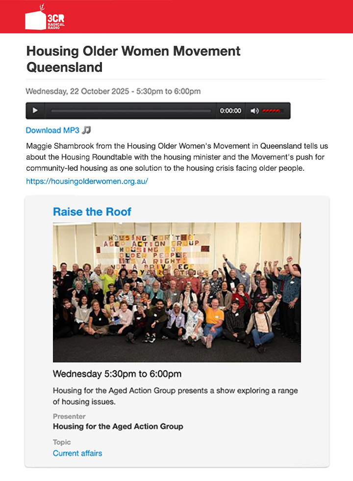 Housing Older Women Movement