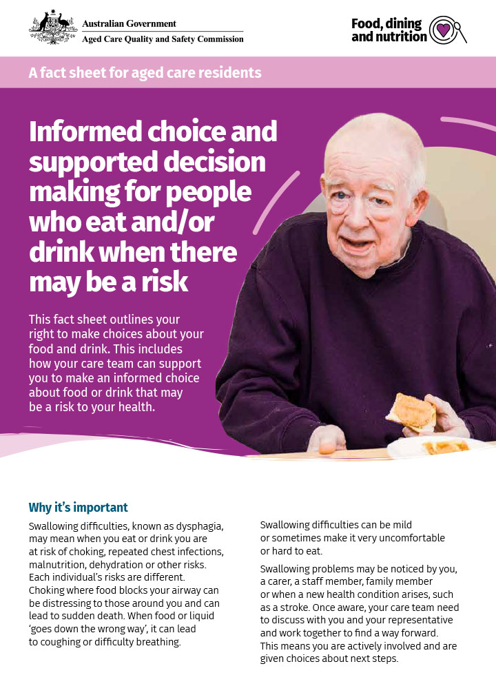 Factsheet about your rights to eat and drink