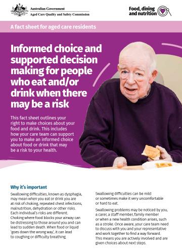 Factsheet about your rights to eat and drink