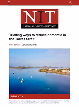 Trialling Ways to Reduce Dementia in the Torres Strait