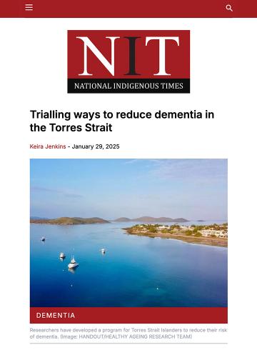 Trialling Ways to Reduce Dementia in the Torres Strait