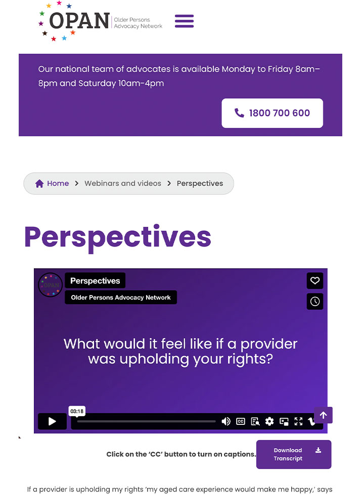 Upholding my rights: what does better aged care look like?