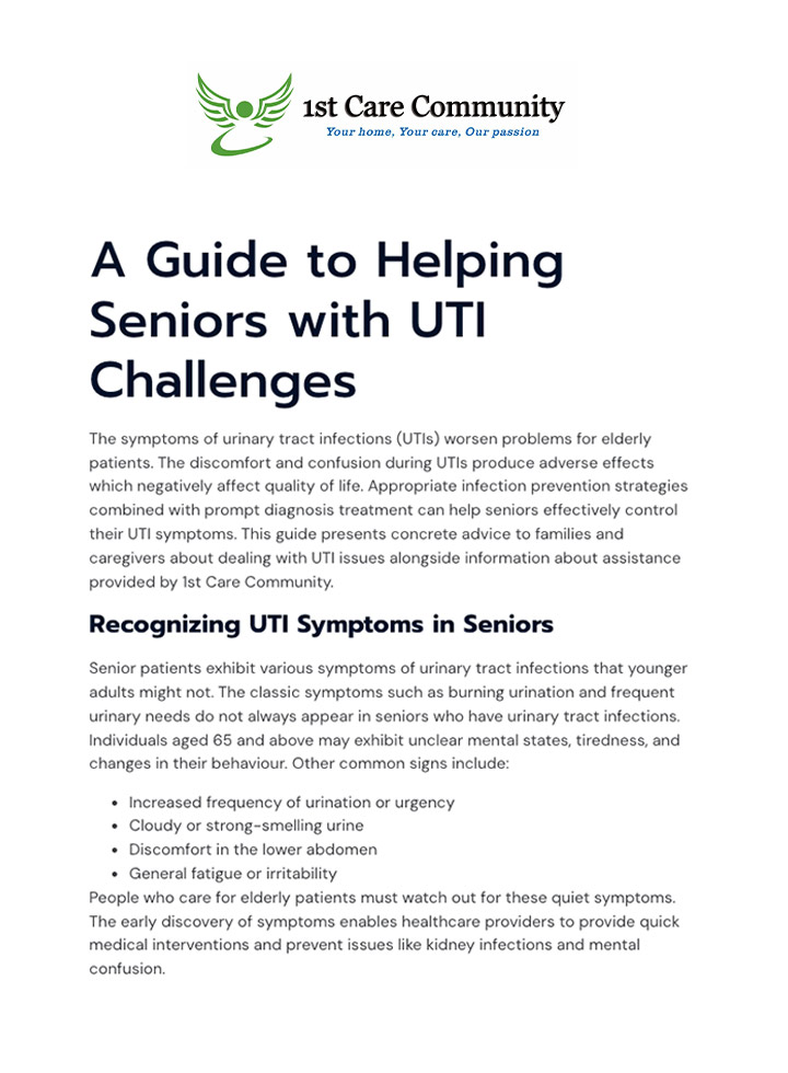 A Guide to Helping Seniors with UTI Challenges