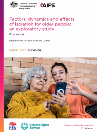 Isolation for older people report cover