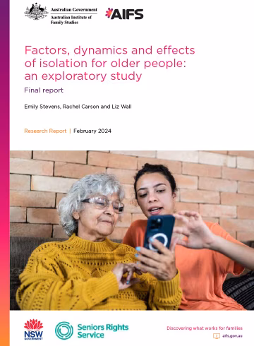 Isolation for older people report cover