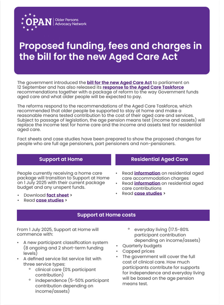 Funding, fees, and charges factsheet