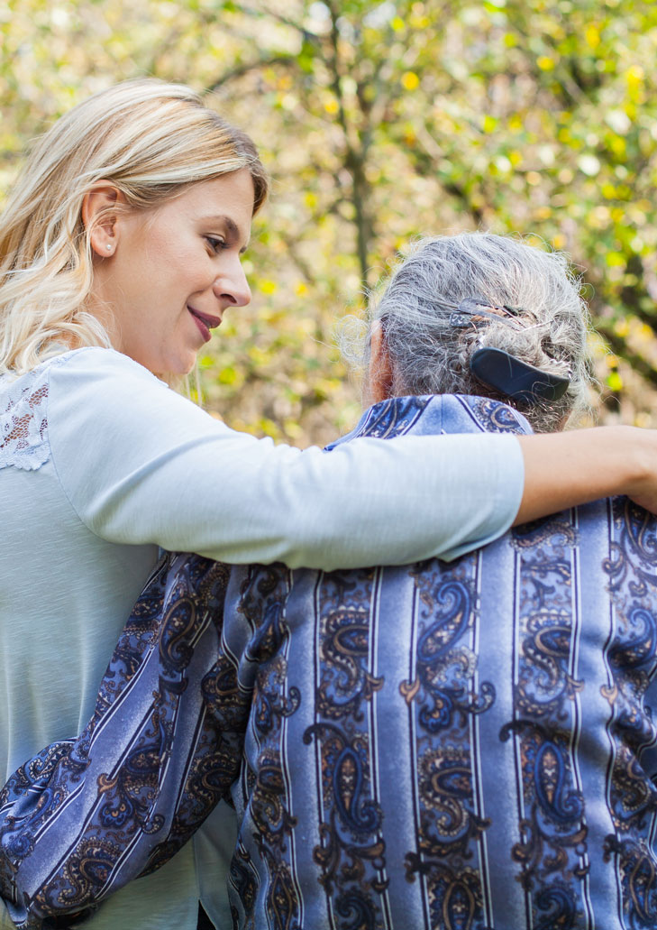 Senior woman and daughter 