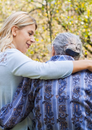 Senior woman and daughter 
