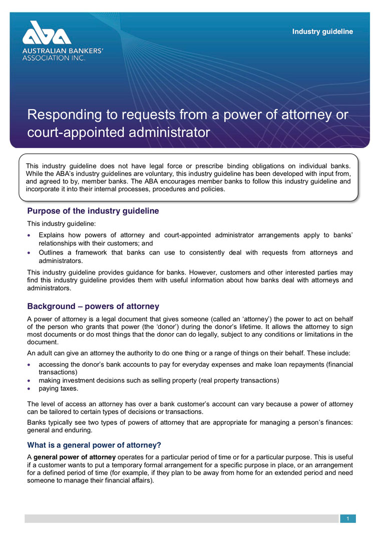 Responding to Requests from Power of Attorney or Court-Appointed Administrator Cover