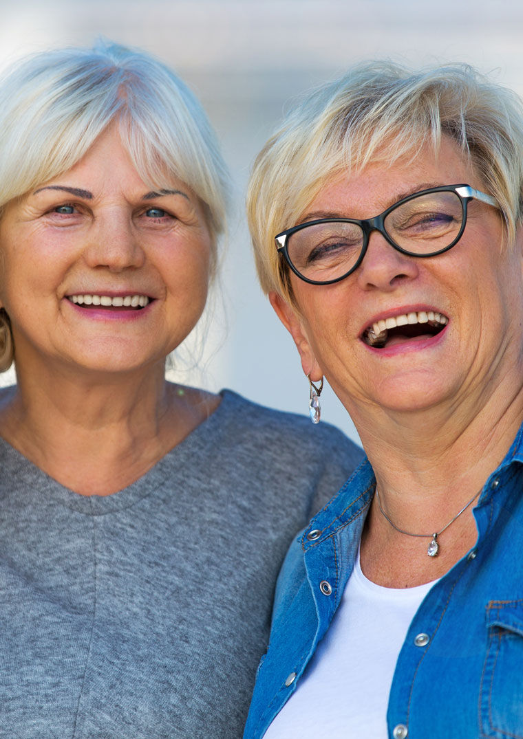 Senior women laughing