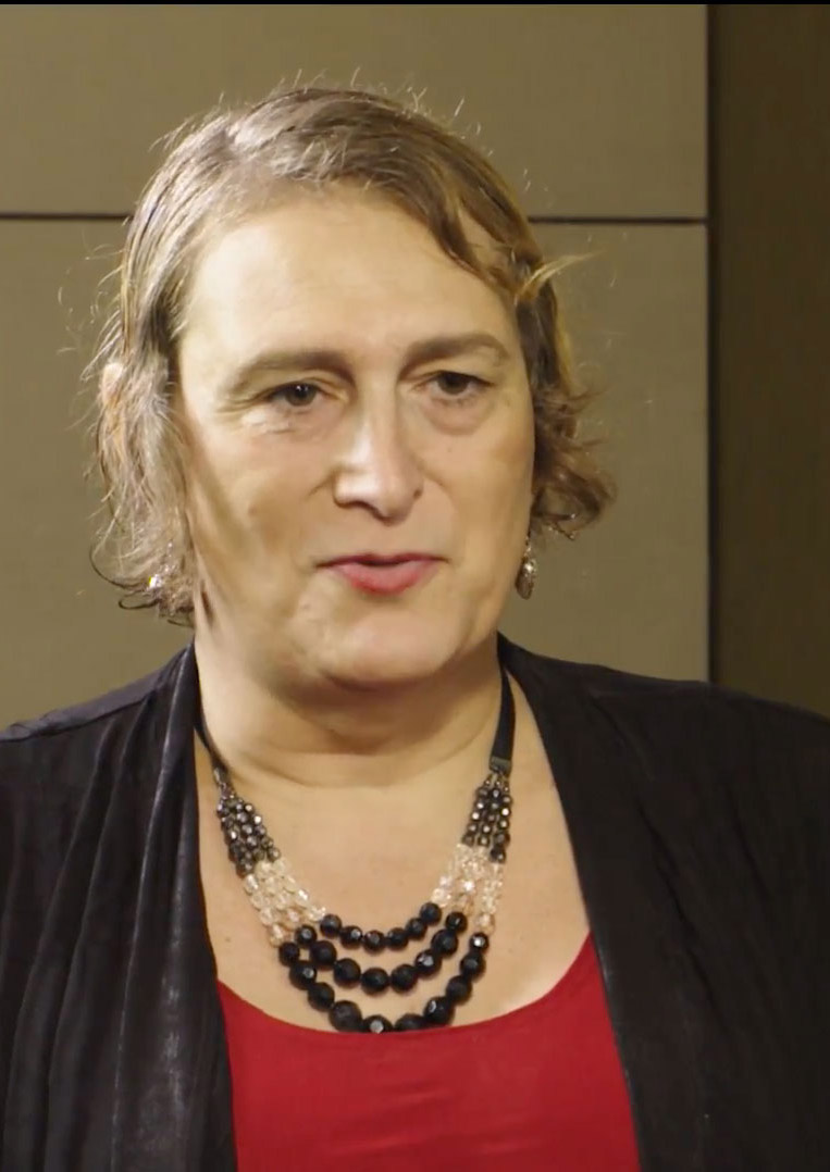 SALLY GOLDNER being interviewed