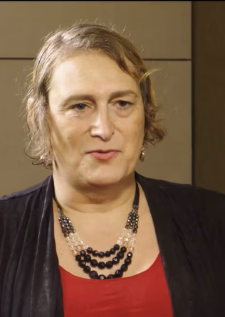 SALLY GOLDNER being interviewed