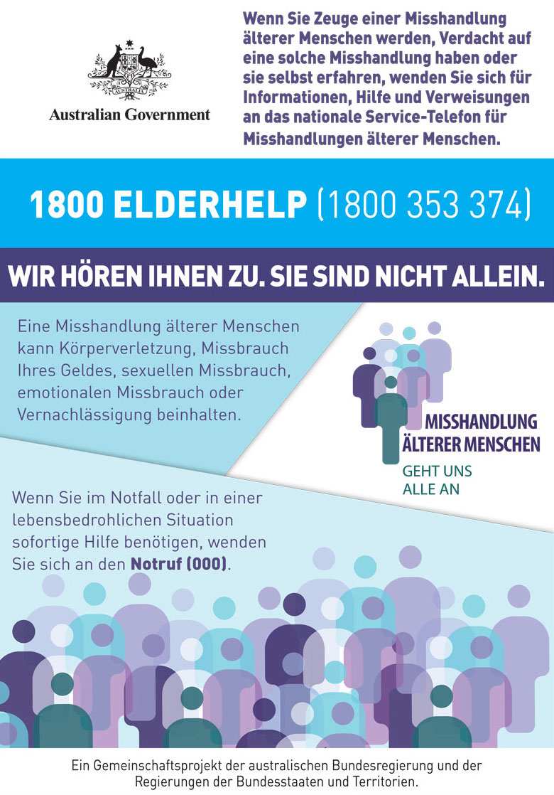 1800 ELDERHELP German Poster