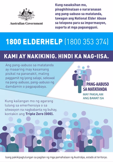 1800 ELDERHELP German Poster