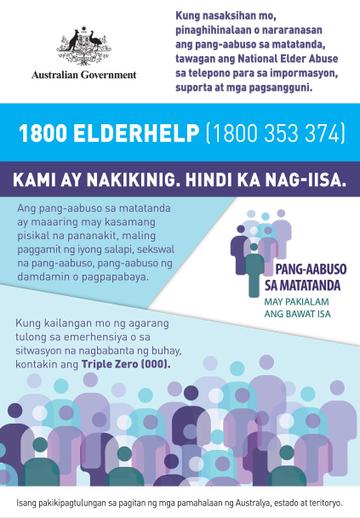 1800 ELDERHELP German Poster