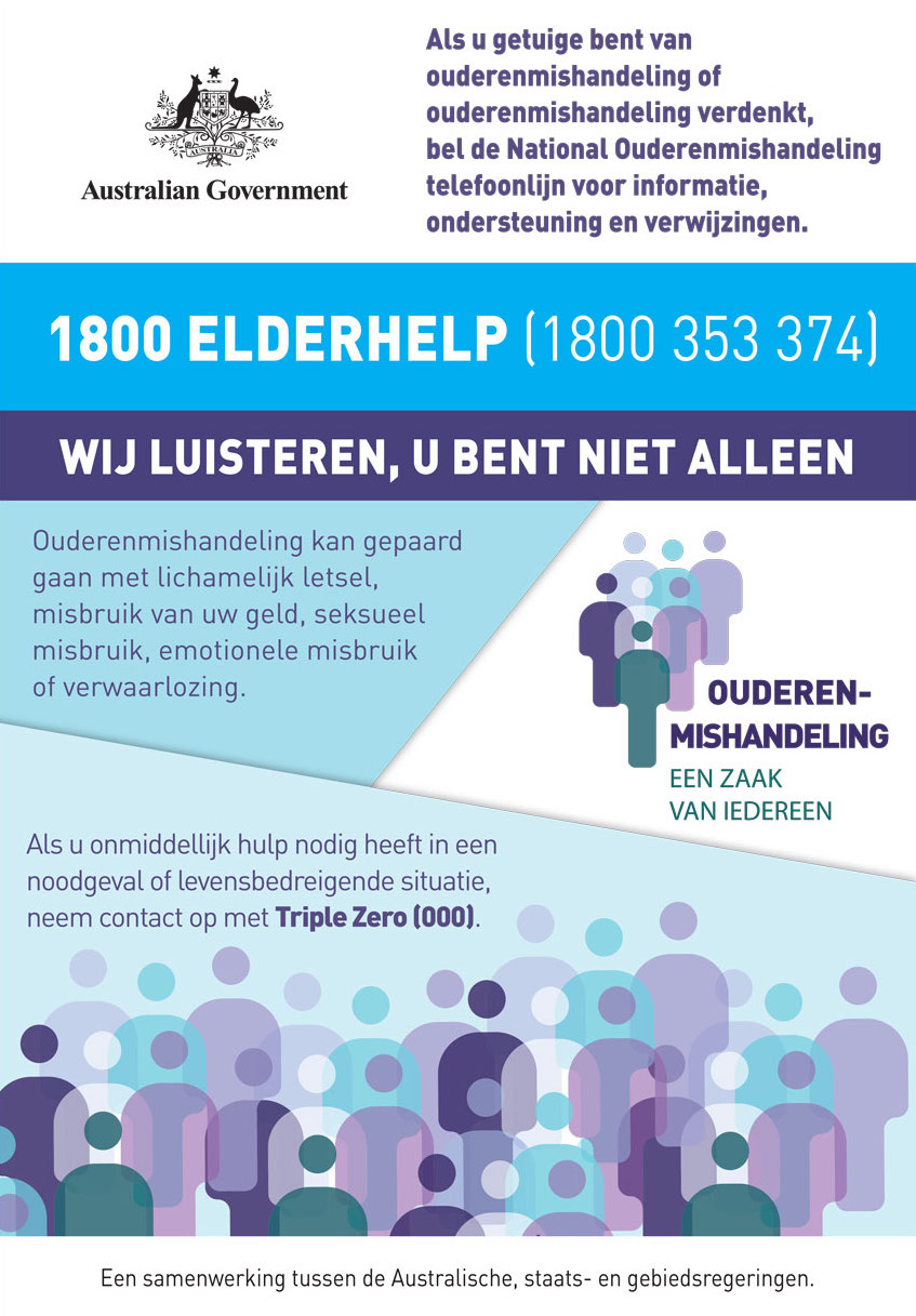 1800 ELDERHELP Dutch Poster