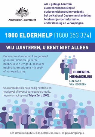 1800 ELDERHELP Dutch Poster