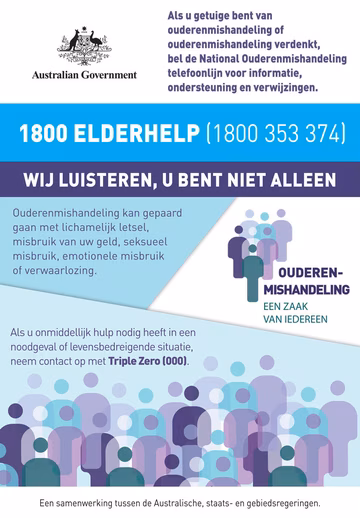 1800 ELDERHELP Dutch Poster