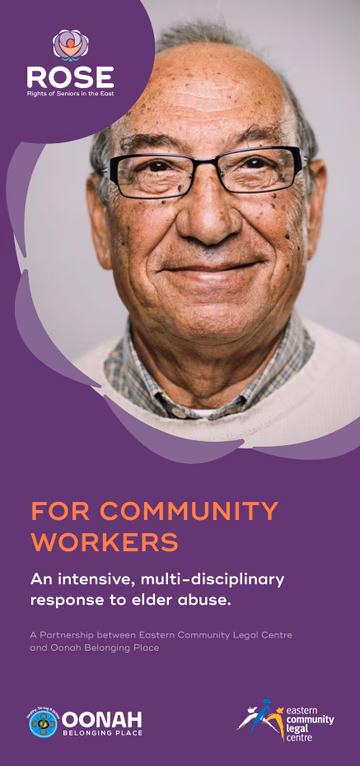An intensive, multi-disciplinary response to elder abuse brochure cover