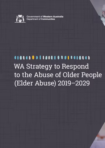 WA Strategy to Respond to Elder Abuse Cover