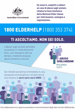 1800 ELDERHELP Italian Poster