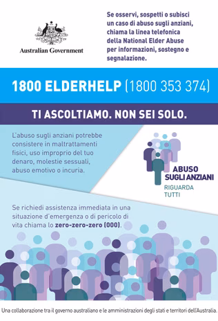 1800 ELDERHELP Italian Poster