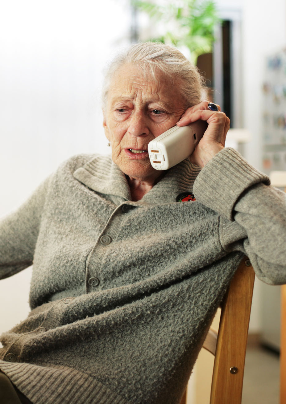 Senior woman on the phone