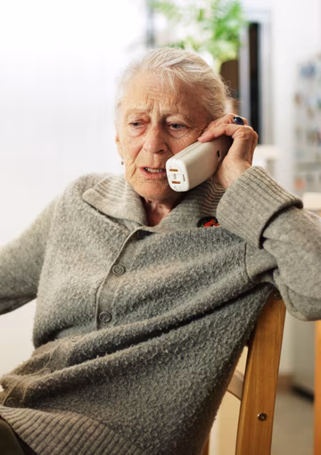Senior woman on the phone