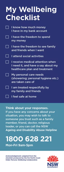 My Wellbeing Checklis