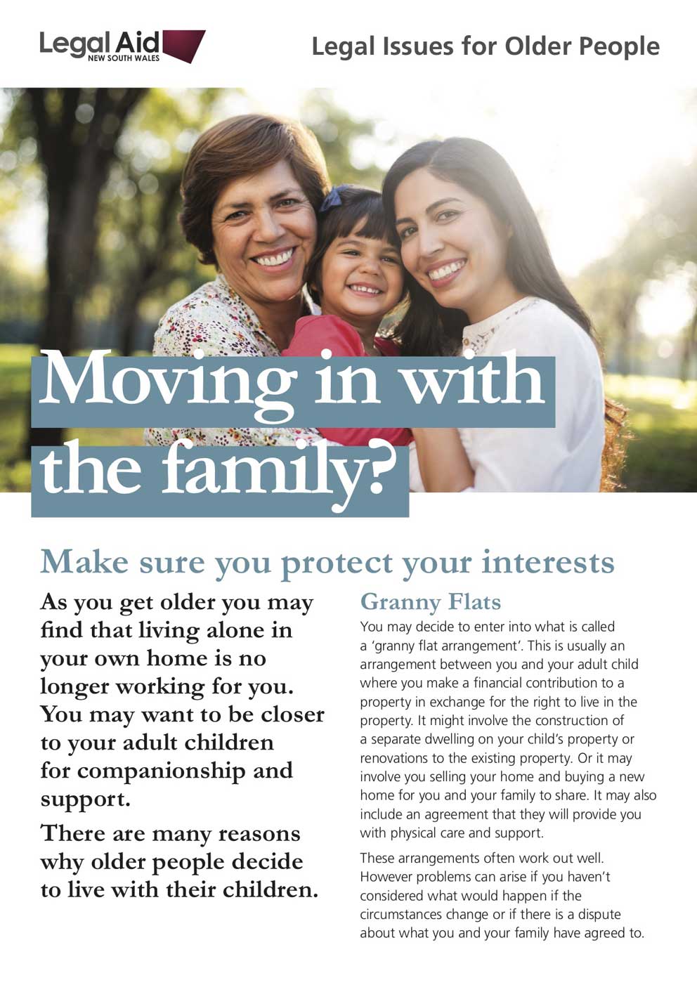 Moving in with Family? - Make Sure You Protect Your Interests 