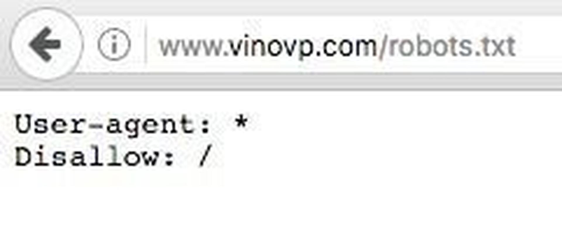 Voorbeeld van robots.txt bestand