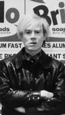 Black and white film photo of Andy Warhol Black and white film photo of Andy Warhol