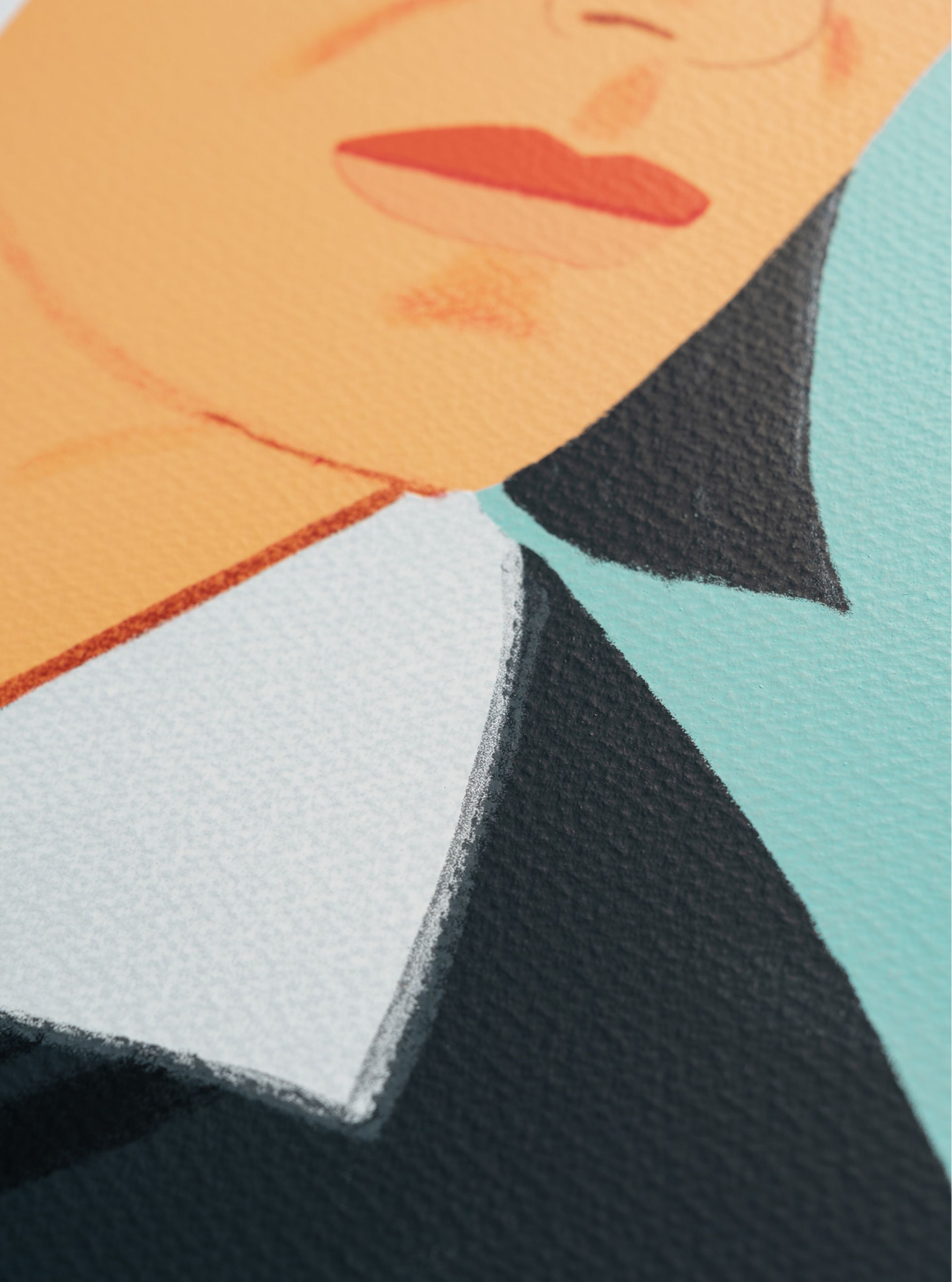 A close up detail of a new limited edition print by Alex Katz