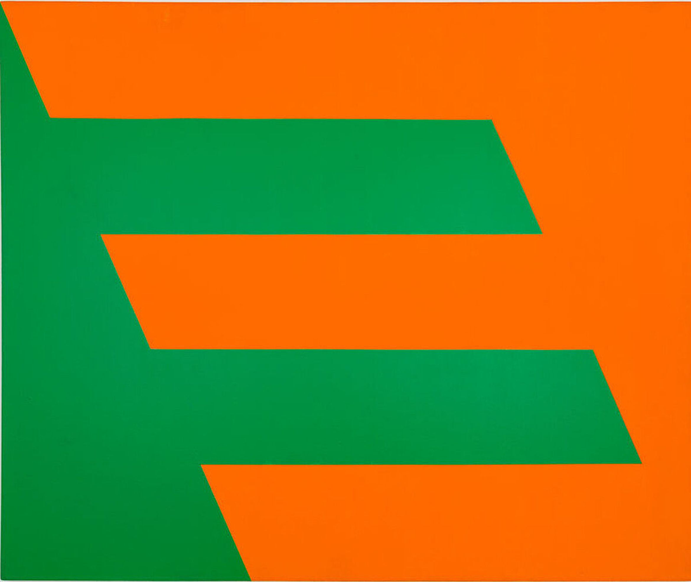 orange and green geometric composition