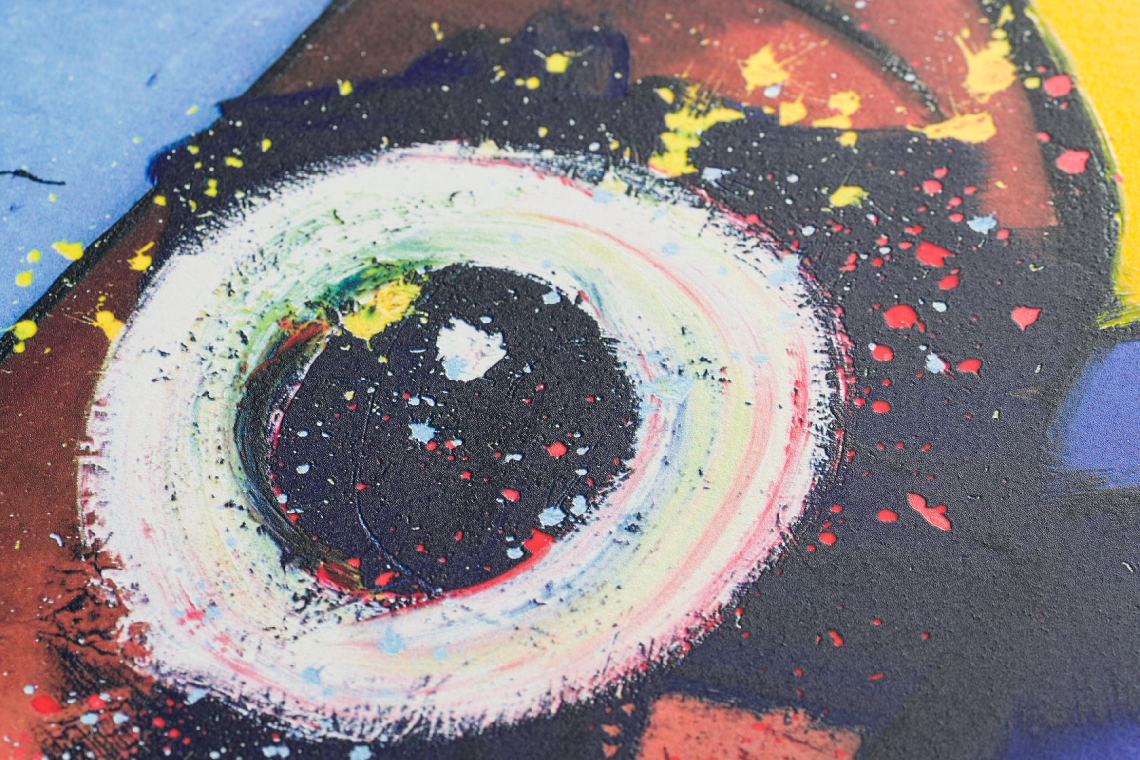 A close-up picture of a print made at Make-Ready.