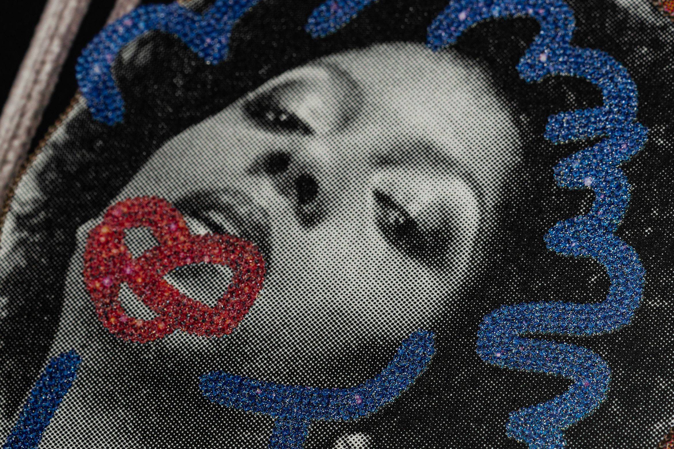 A close-up picture of a print made at Make-Ready.