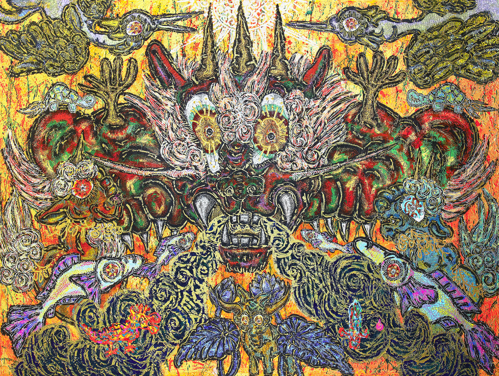 Live painting by Miwa Komatsu