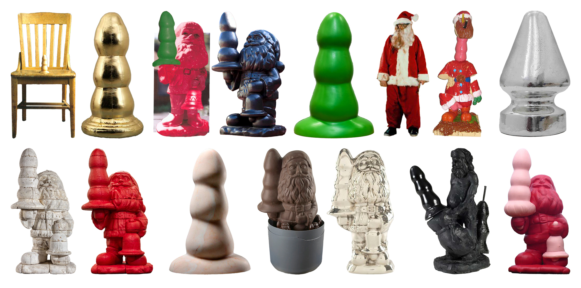 Santa with Butt Plug Bronze 11.4 inches by Paul McCarthy Santa with Butt Plug Bronze 11.4 inches by Paul McCarthy