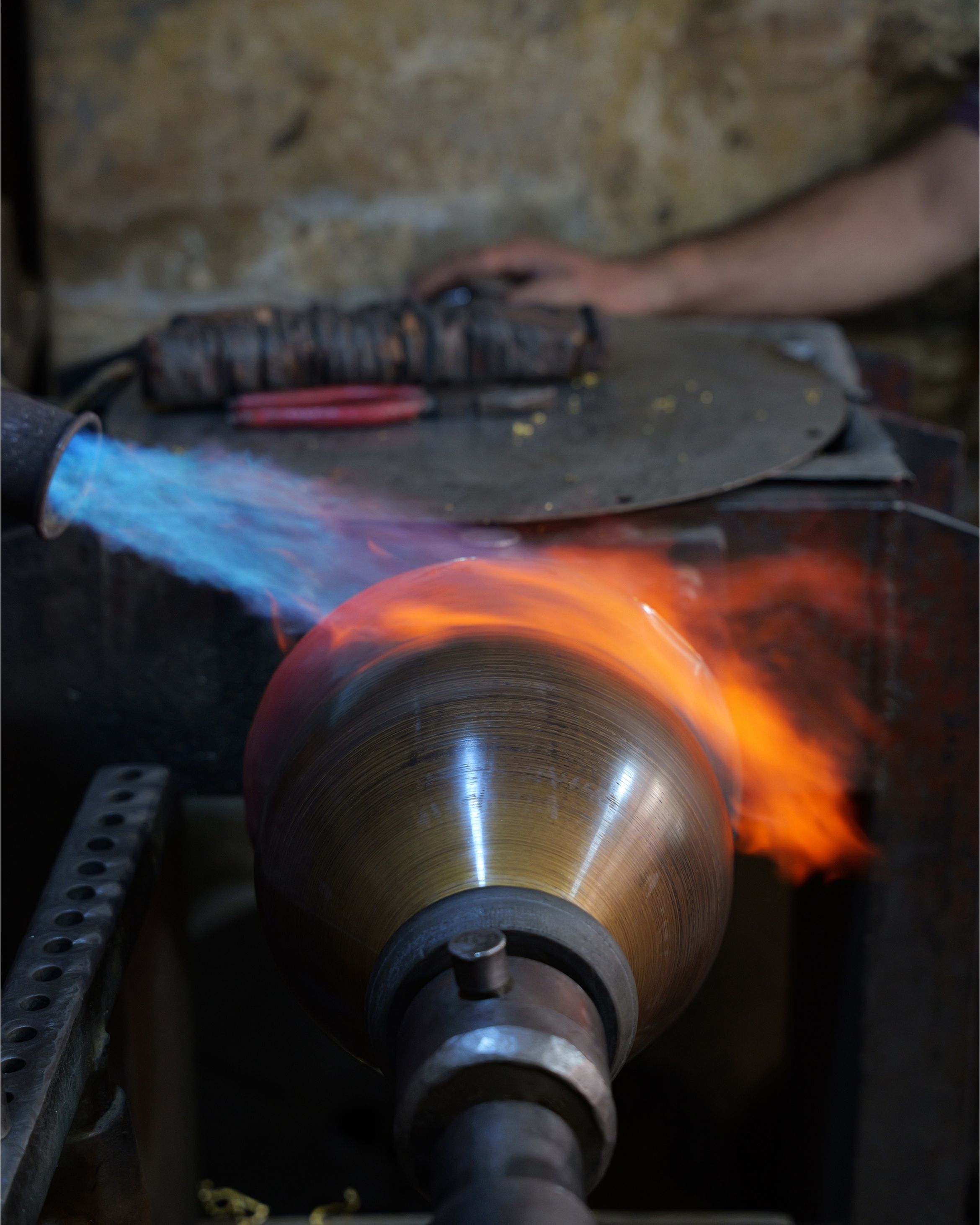 An image of Ai Weiwei's 'Coloured Vase' being produced.